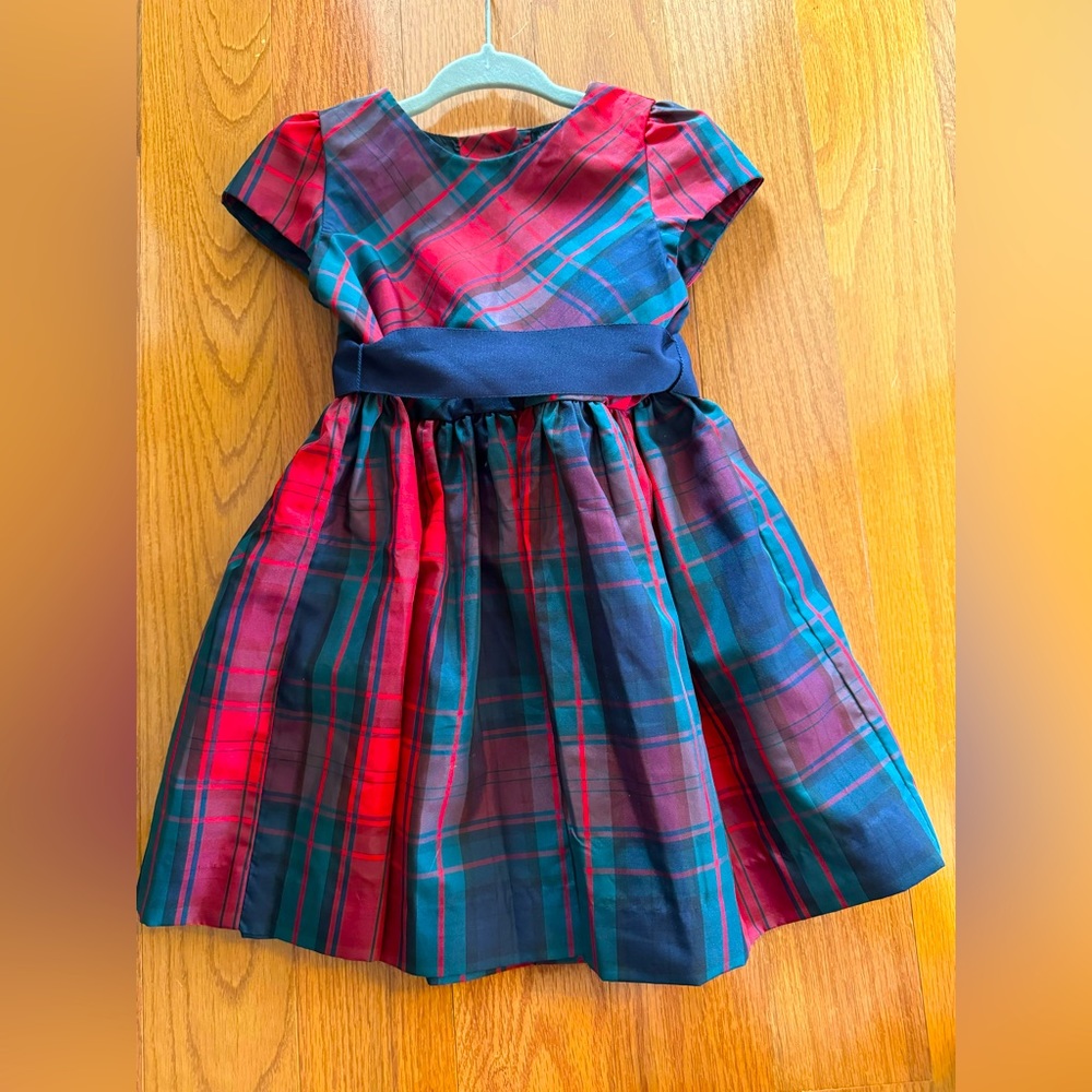 Size 18 month, worn only once, Ralph Lauren tartan dress.